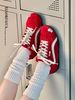 Red Women's 2025 New Spring/Summer Multifunctional Sports Retro Racing Soft-Soled Agan Cross Blue Casual Shoes_vogvips.com