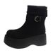 Platform Height-Increasing For Women 2025 Autumn New Versatile Slimming Short British Style Motorcycle Martin Boots_vogvips.com