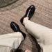 Women's Slip-On Split-Toe Flat Shoes - Breathable Summer Casual Loafers With Soft Rubber Sole (Black/Beige/Silver Crackle)_vogvips.com