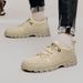 Tooling Leather Low Top Casual Shoes Outdoor Desert Work Platform Martin Boots Men's Shoes_vogvips.com