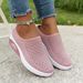 Women's Thick-Soled Half-Slip Soft Sole Non-Slip Slip-On Beach Sandals Plus Size Cushion Shoes_vogvips.com