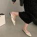 Flat-bottomed French-tyle Cloed-toe Mule, Fairy Hoe For Outdoor Wear, 2025 New Ummer Niche Ilver Mary Jane_vogvips.com
