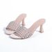Elegant Rhinestone Flat Sandals For Women - Breathable Open-Toe Summer Shoes In Black, Brown, Pink (Sizes 36-42)_vogvips.com