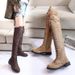 2020 Autumn Winter New Style Lace-Up Round Toe Patent Leather Long Women's Boots Large Size 41-43_vogvips.com