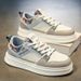 Men's Breathable White Sports Sneakers Spring Niche Style INS Style Leather Casual Trendy Shoes_vogvips.com