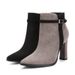 2021 Autumn Winter New Fashion Pointed Toe Chunky Heel Suede Solid Color Short Boots For Women_vogvips.com