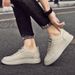 Hollow Invisible Heightening Board Shoes Cowhide Surace Breathable Shoes Lace-up Thick-soled Outdoor Sports Men's Shoes_vogvips.com