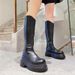 Women's Martin Autumn Winter Fleece Lined Thick Sole Platform Slimming Stretch Over-the-Knee Long Motorcycle Rider Boots_vogvips.com
