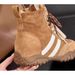 High-top German Training Shoes With Hidden Wedge For Women, Autumn And Winter Fleece-lined Retro Versatile Thick-soled_vogvips.com
