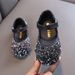 Girls' Princess Bow Sequins Small Large Child Leather Shoes Girls' Student Baby Shoes_vogvips.com