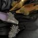 Sheepskin Version Temperament Metal Flower Thick Heel Closed Toe Sandals Women's Back Hollow Shallow Square Toe Mary Jane Single Shoes_vogvips.com