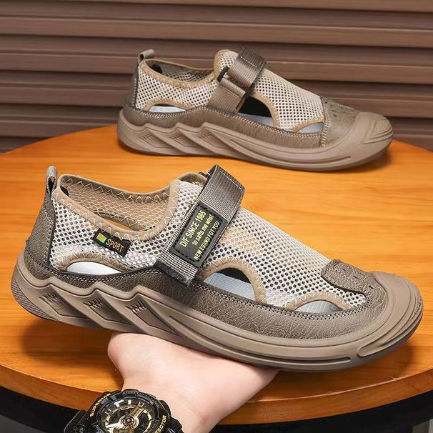 Men’s Shoes Men's summer new hollow breathable sandals for men driving soft sole dad casual sandals for men_vogvips.com