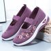 Women's Wide Fit Knit Sneakers - Breathable Mesh Lightweight Slip-On Walking Shoes With Soft Sole For All-Day Comfort_vogvips.com