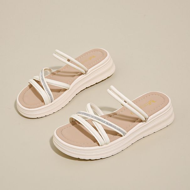 688-0.5kg Women's Summer 2025 New Fairy Style Flat Sandals Roman Beach Slippers_vogvips.com