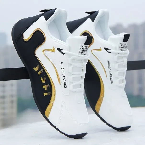 Men's PU Leather Waterproof Sneakers Casual Sports Shoes Men Lightweight Breathable Flat Non-slip Tenis Shoes Zapatillas Hombre_vogvips.com
