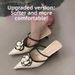 Women's High Heeled Slippers Floral Patterns Closed Toe Elegant Pointed Toe Single Shoes For Summer Wear New Design_vogvips.com
