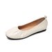 French Retro Soft-soled Ladyshoes Gentle Temperament Pleated Silver Light Mouth Flat-soled Single Shoes Women_vogvips.com
