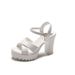Women's Sandals, Summer High Heel Waterproof Platform, 2025 New Korean Version, Fish Mouth One Buckle_vogvips.com