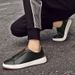 Men's Shoes Round Head White Shoes Board Shoes First Layer Cowhide Men's Casual Shoes Low Top Shallow Mouth Shoes_vogvips.com