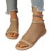 Fishnet Hollow Out Rhinestone Women's Sandals 2025 Summer New Model Foreign Trade Cross-Border European And American_vogvips.com