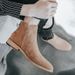 Leather sanded leather men's boots pointed high-tops trendy ankle boots_vogvips.com