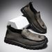European Warm Series Autumn Winter New Men's Handmade Leather 45 Lazy Slip-On British Style Trend Shoes 46 Large Size Driving Loafers_vogvips.com