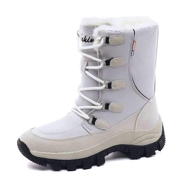 Winter New Snow Boots For Women With Thick Fleece, Warm And Wear-resistant Cotton Shoes, Waterproof Thick Sole For Women_vogvips.com