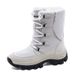 Winter New Snow Boots For Women With Thick Fleece, Warm And Wear-resistant Cotton Shoes, Waterproof Thick Sole For Women_vogvips.com