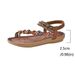 Floral Rhinestone Bohemian Style Flat Sandals For Women Beach Casual_vogvips.com