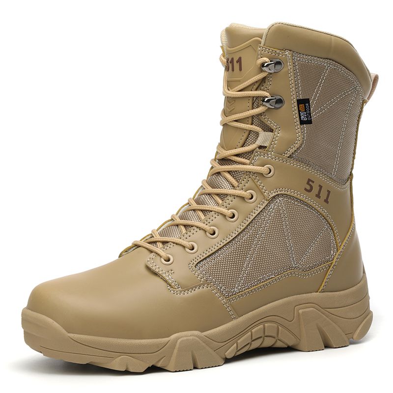 Outdoor High-top Boots Men Anti-slip Shock-absorbing Thick-soled Ankle Boots Men Durable Comfortable Breathable Casual Shoes Men_vogvips.com