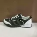 OKIMOZ Retro Color Block Leather Sneakers Black Olive Casual Athletic Shoes Myxczx66_vogvips.com