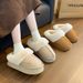 Women's Cotton 2024 New Thick Sole Suede Internet Celebrity Forest Style Furry Slippers Winter Warm Indoor Home Outdoor_vogvips.com