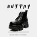 Gear Bottom Heightened Thick-soled Martin Boots Men's High Street Bulldozer Tooling Locomotive Boots Medium Head Derby Boots_vogvips.com
