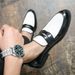 Men's Low-top Fashion Shoes Plus Size Black And White Color Matching Shoes_vogvips.com