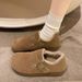Fleece-Lined New Winter Warm Snow Boots Thick-Soled Lamb Wool Buckle Retro Furry Shoes For Women_vogvips.com