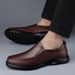 Hand-stitched Casual Loafer Leather Shoes Warm Men's Shoes Dad Shoes Men's_vogvips.com