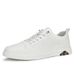 Men's Shoes 2025 Summer Hollow Perforated Breathable Genuine Leather Casual Shoes Men's Slip On All Match White Shoes 2318_vogvips.com