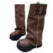 Women's Shoes Genuine Leather Big Head Trouser Boots Hot Girl Pile Boots Thick Bottom Boots Not Above The Knee High Boots High Knight Boots_vogvips.com
