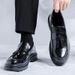 2025 New Plus Size Liu Su Le Fu For Men, British Thick Sole, Height Increasing Casual Set, Hairstylist Leather Shoes_vogvips.com