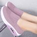 Summer Women Fashion Vulcanized Platform Solid Color Flat Shoes Casual Breathable Wedges Ladies Walking Sneakers_vogvips.com