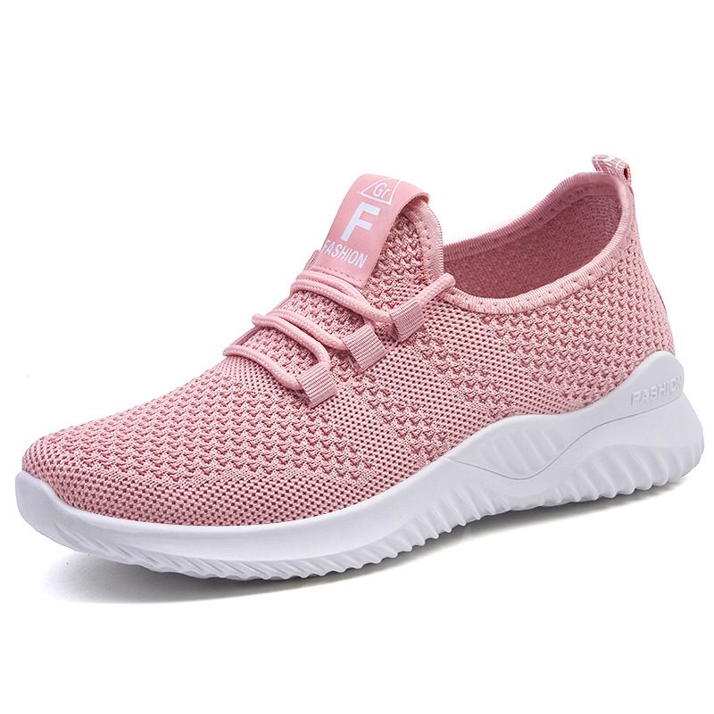 Women's For Spring Autumn, Casual Running Shoes With Soft Soles, Mesh Fabric, Fly-knit Breathable Sneakers, Lightweight,_vogvips.com