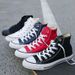 Evergreen All Star Blue Label Classic Black Unisex High Canvas Low Top Casual Couple Shoes_vogvips.com