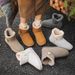 New Autumn Winter Women's Cowhide Snow Boots Short Tube Cotton Bread Shoes Cute Non-slip Thickened_vogvips.com