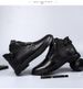 First Layer Cotton Tooling Boots High Top Leather Shoes Leather Splicing Lace Up_vogvips.com