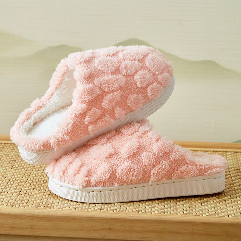 2025 New Winter Indoor Warm Couple Plush Slippers For Women And Men With Soft Cushioning_vogvips.com
