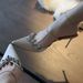 Pointy rhinestones with high heels, fine heels, champagne one-line sandals, half sandals_vogvips.com