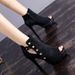 European And American Style Open-toe Roman Sandals For Women, New Summer Model, Waterproof Platform, Studded High Heels,_vogvips.com