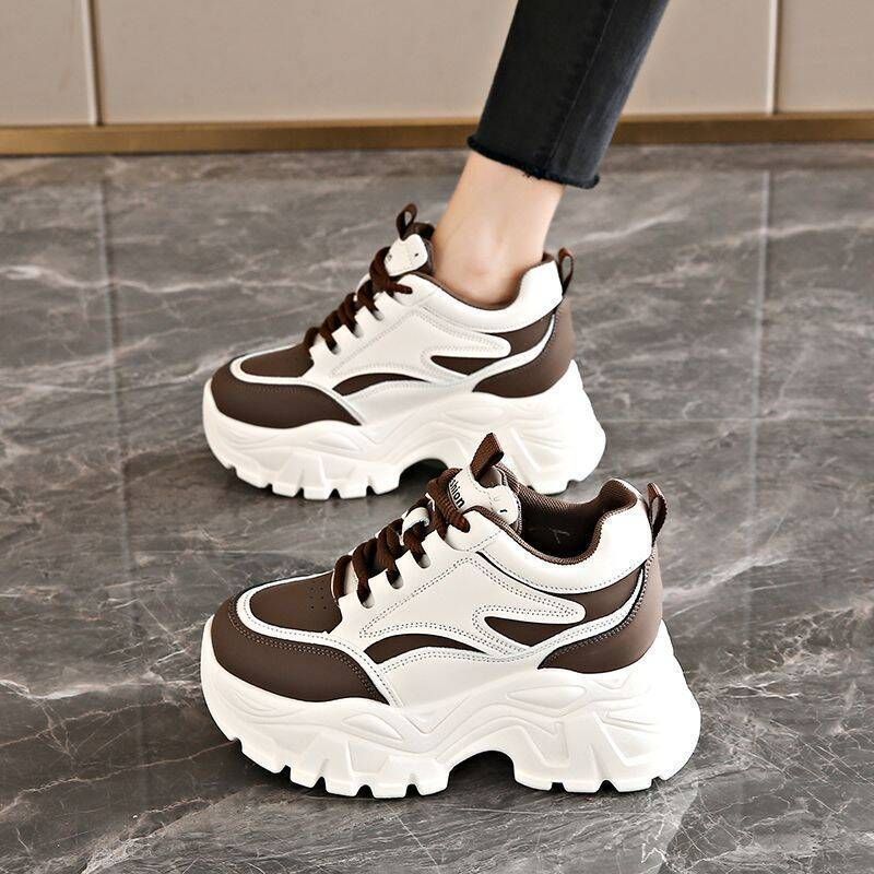 Popular Versatile Thick-soled Dad Shoes With Internal Height Increase For Women, 2026 New Spring And Autumn Platform_vogvips.com