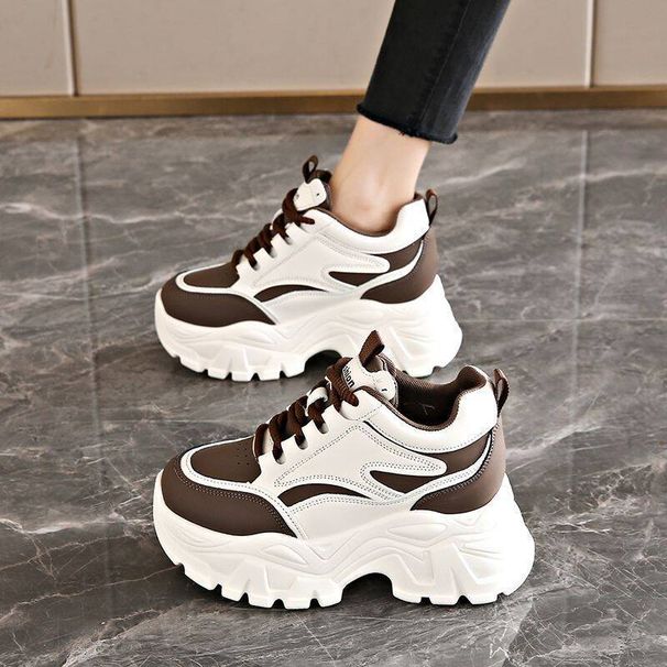 Popular Versatile Thick-soled Dad Shoes With Internal Height Increase For Women, 2026 New Spring And Autumn Platform_vogvips.com