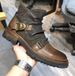 Cross-Border Foreign Trade Square Heel High-Top Men's Large Size Winter Brown Stitching Solid Color Captain Jack Round_vogvips.com